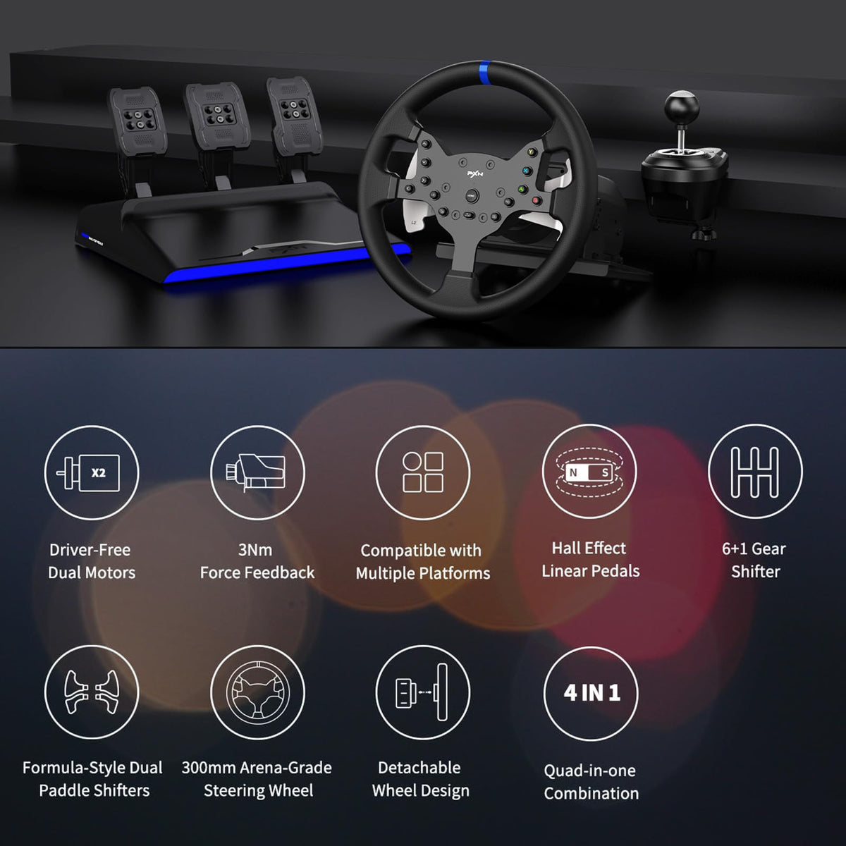 Force Feedback PC Racing Wheel A155