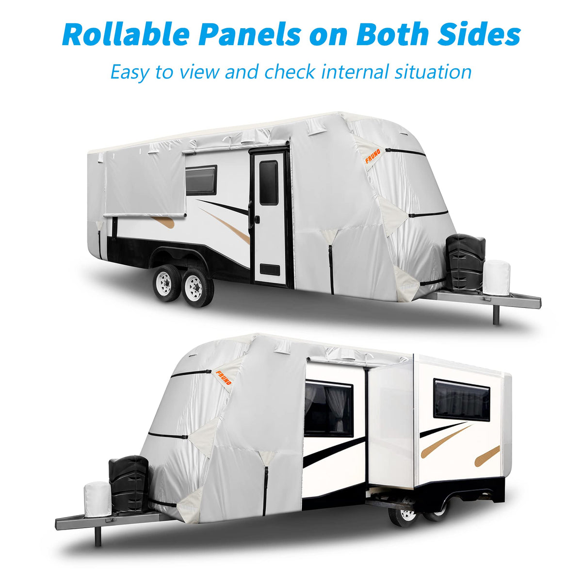 Oxford Fabric Waterproof Rip-Resistant Anti-UV Travel Trailer Cover 30'-33' I3815