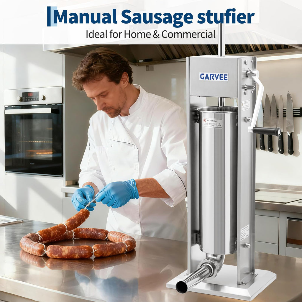 7L Stainless Steel Manual Sausage Stuffer F723610