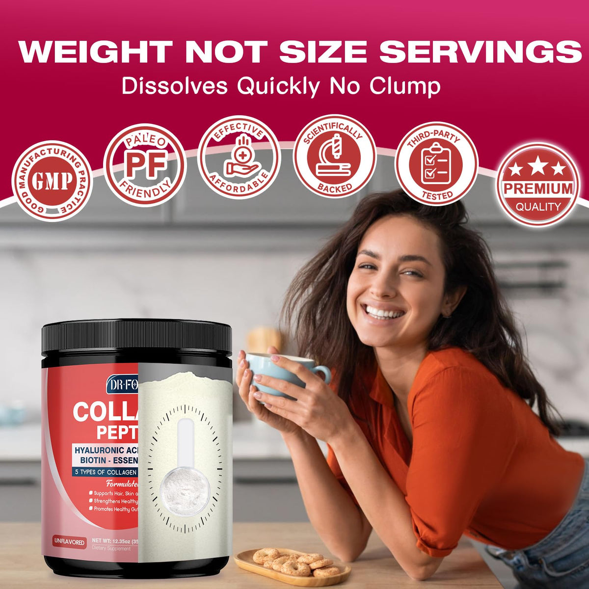 Multi Collagen Peptides Powder with Probiotics C50336
