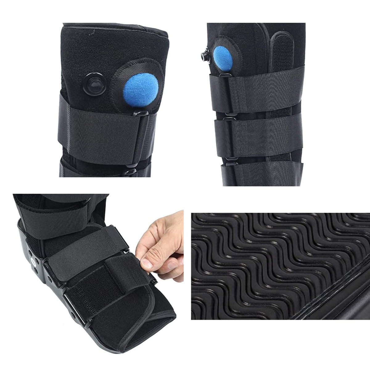 Pneumatic Walking Boot with Air Pump Gray M Z51337