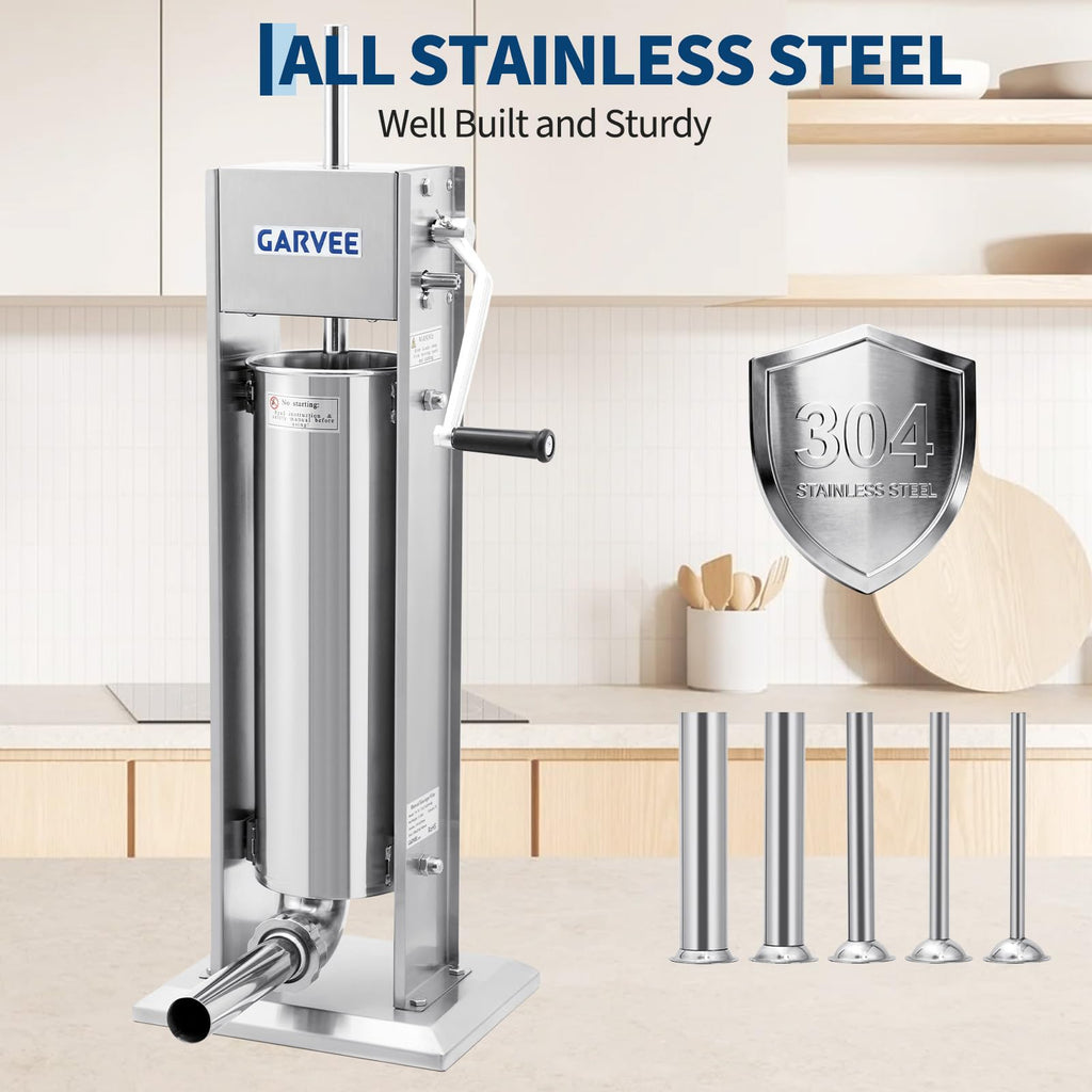 7L Stainless Steel Manual Sausage Stuffer F723610