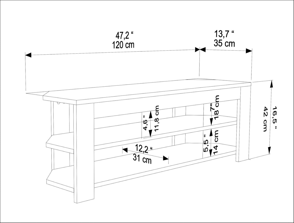 Corner TV Stand with Open Shelves for Up to 60 inch TVs White M661368
