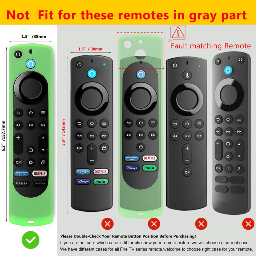 Silicone Remote Case 2pcs Nightglow Green and Blue Q381