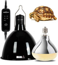 160W Reptile Heat Lamp UVA UVB Bulbs with 8.5 Inch Light Fixture Z7584