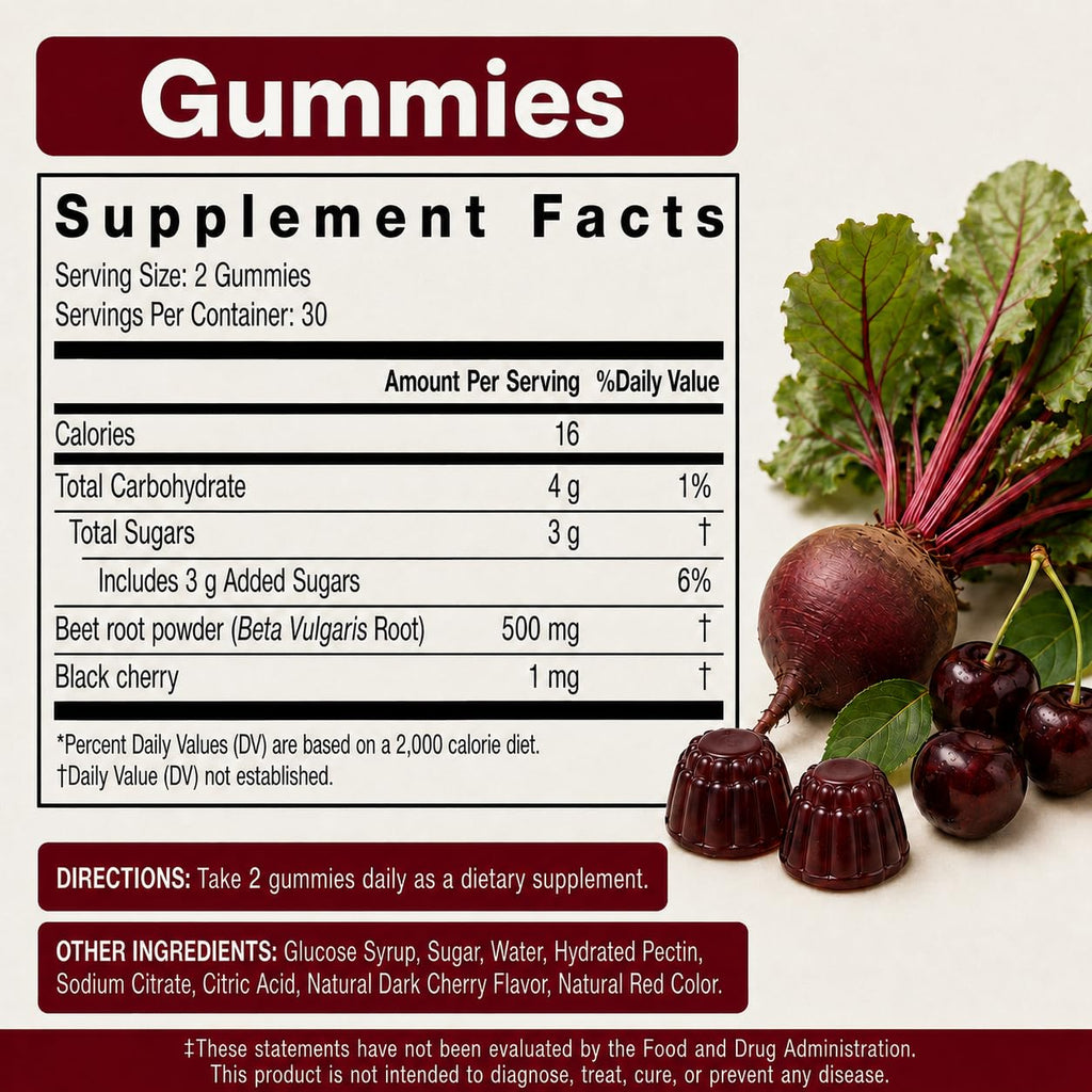 Beet Gummies 60 Count I9005