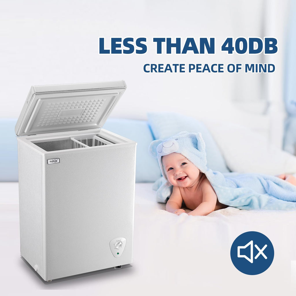 3.5 Cu.Ft Chest Freezer with Removable Basket White L173427