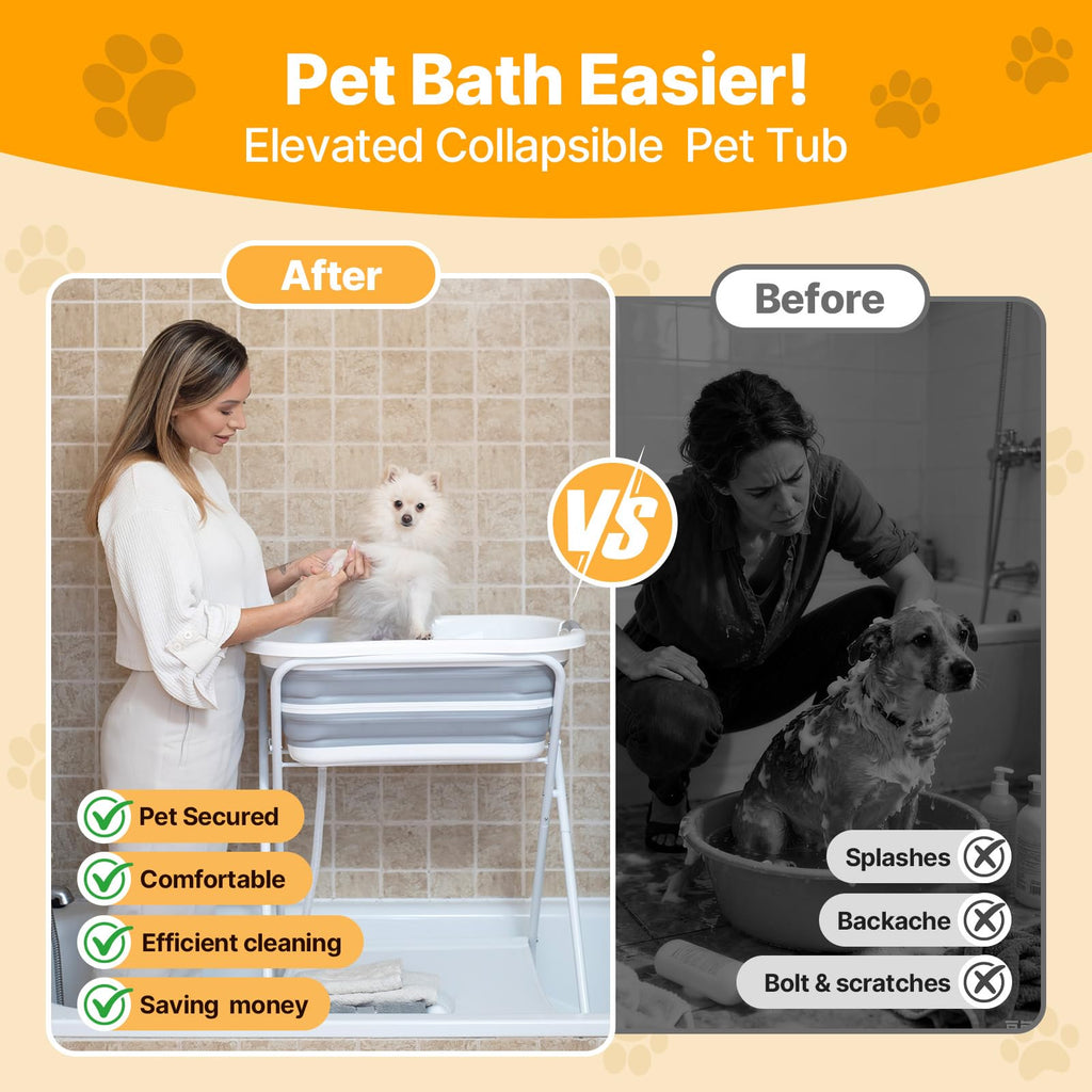 2 in 1 Collapsible Portable Dog Bath Tub Y27421