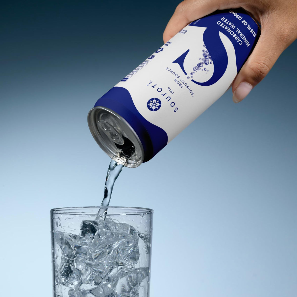 Unflavored Carbonated Mineral Water 6-Pack 330ml Tins A463