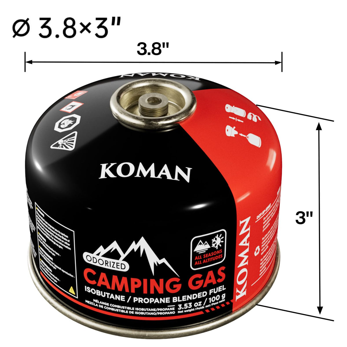 Isobutane Propane Fuel Canister 4 oz 6 Pack P820
