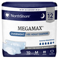 White Medium Adult Diapers with Tabs, 10 Count K95417