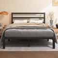Queen Metal Platform Bed Frame with Headboard L9501