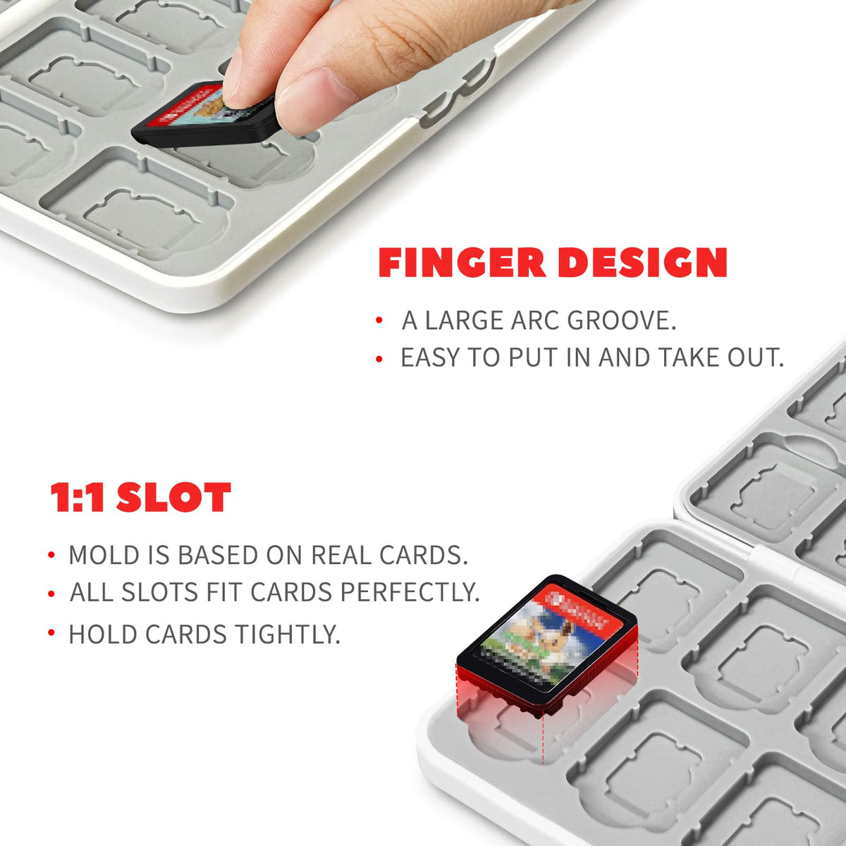 Switch Game Card Case Holds 24 Game Cards & 24 MicroSD L178519