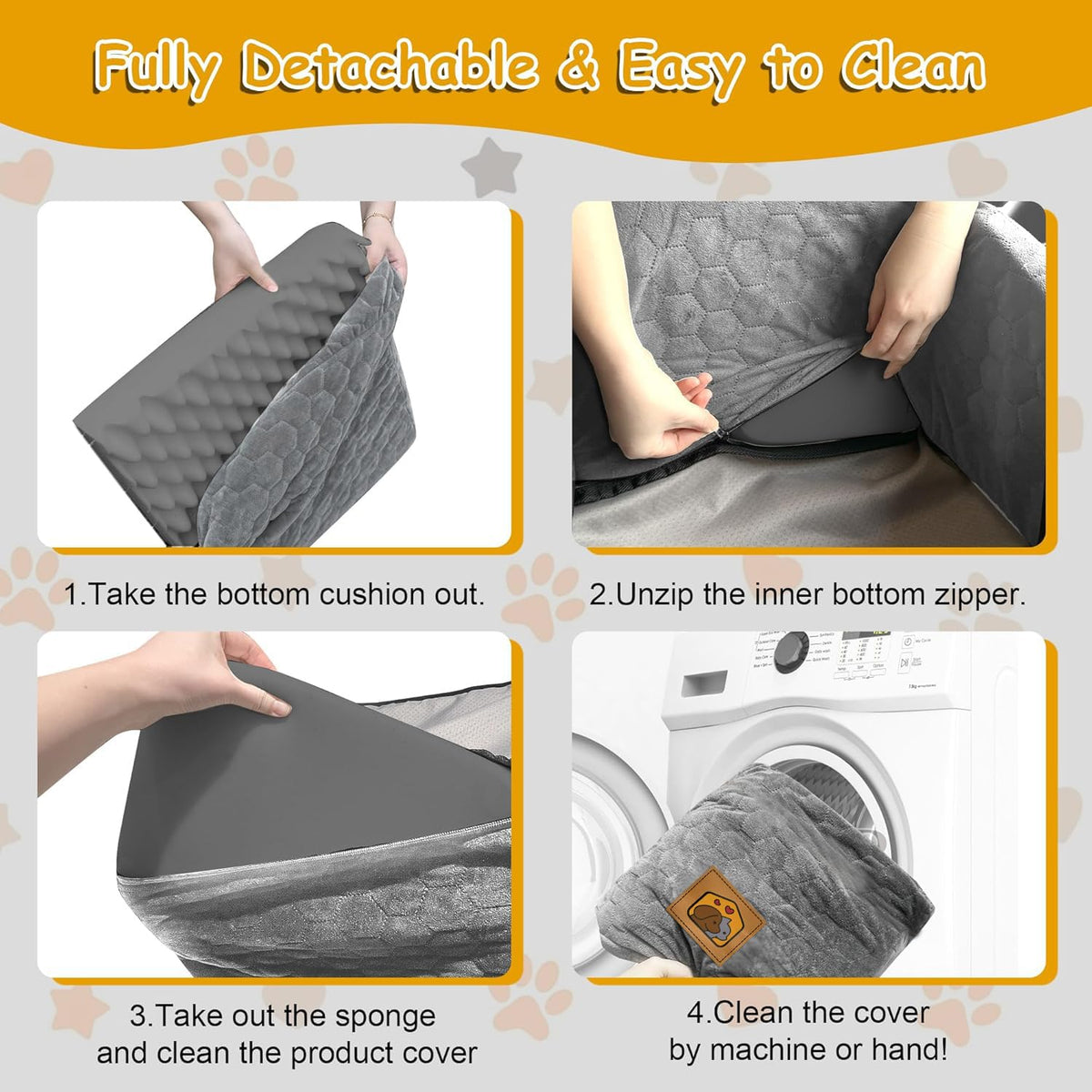 Memory Foam Dog Booster Seat with Washable Removable Cover O332693