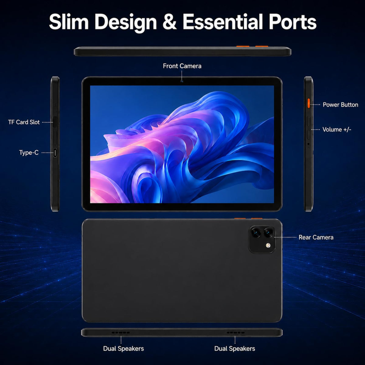Android 15 Tablet, Octa-core 12GB RAM + 64GB + 64GB Card U6490