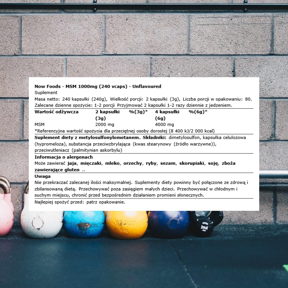 MSM 1000 mg 240 Capsules Q711555