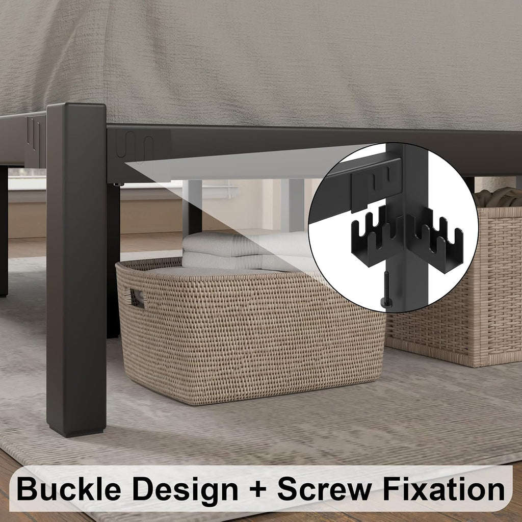 Queen Metal Platform Bed Frame with Headboard L9501