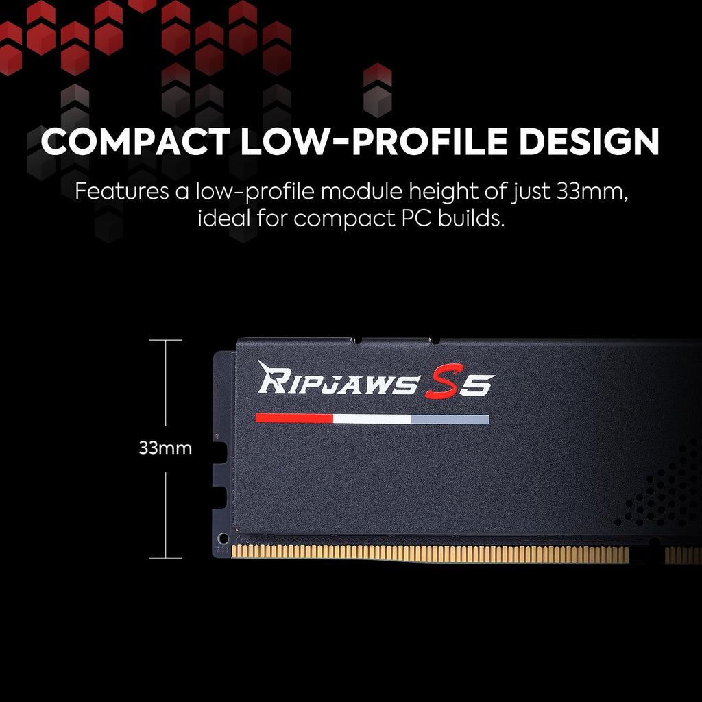 DDR5 Desktop Computer Memory 64GB 2x32GB Matte Black K714