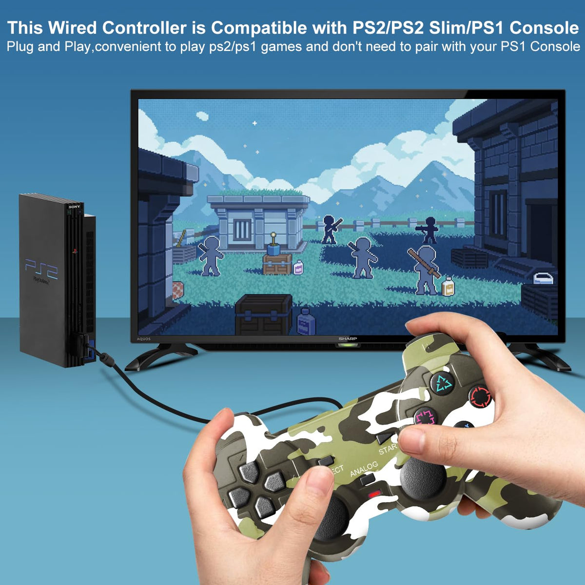 2 Packs Wired Controller W4150