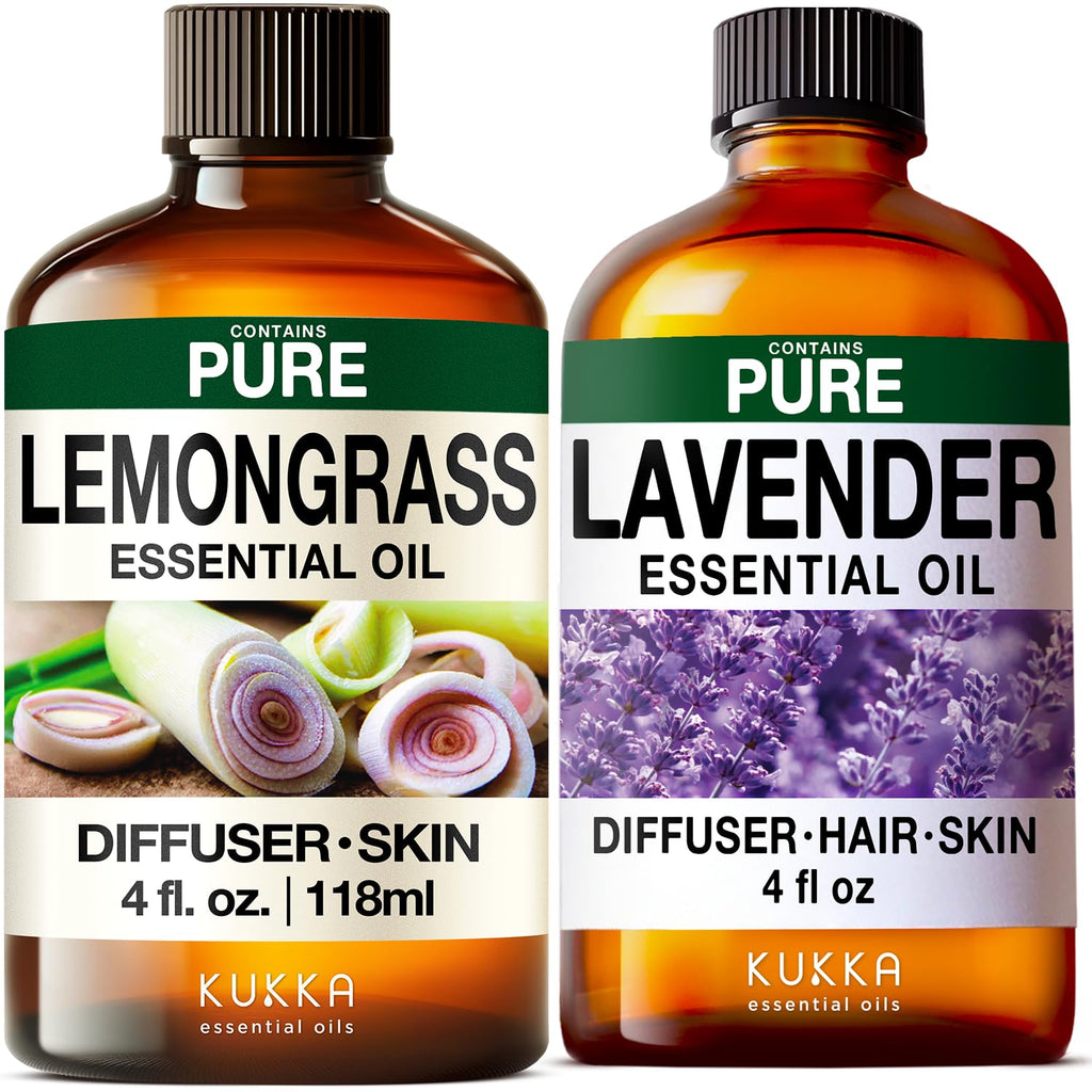Lemongrass & Lavender Essential Oil Set 2x4 fl oz H35942