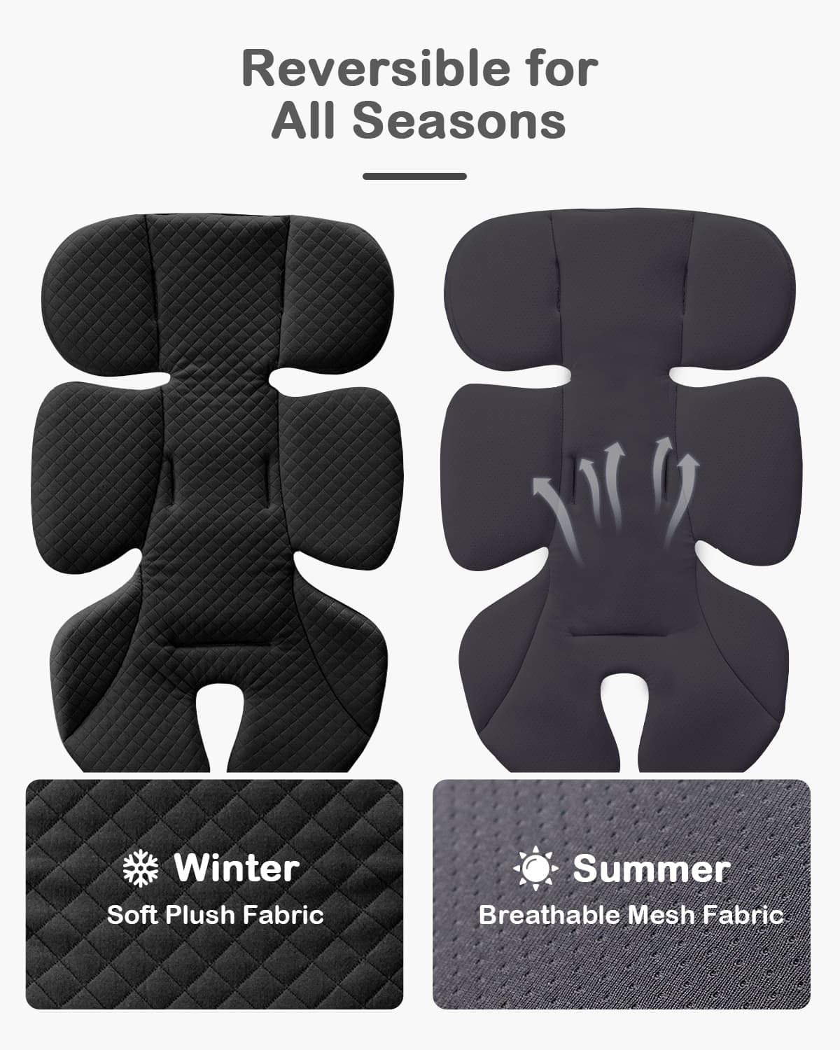 Infant Car Seat Insert with Adjustable Head Support, Black M8124