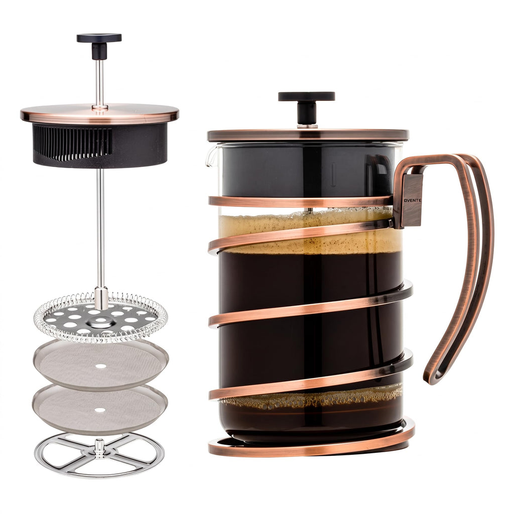 French Press Coffee Maker 27oz with 4 Filters I499
