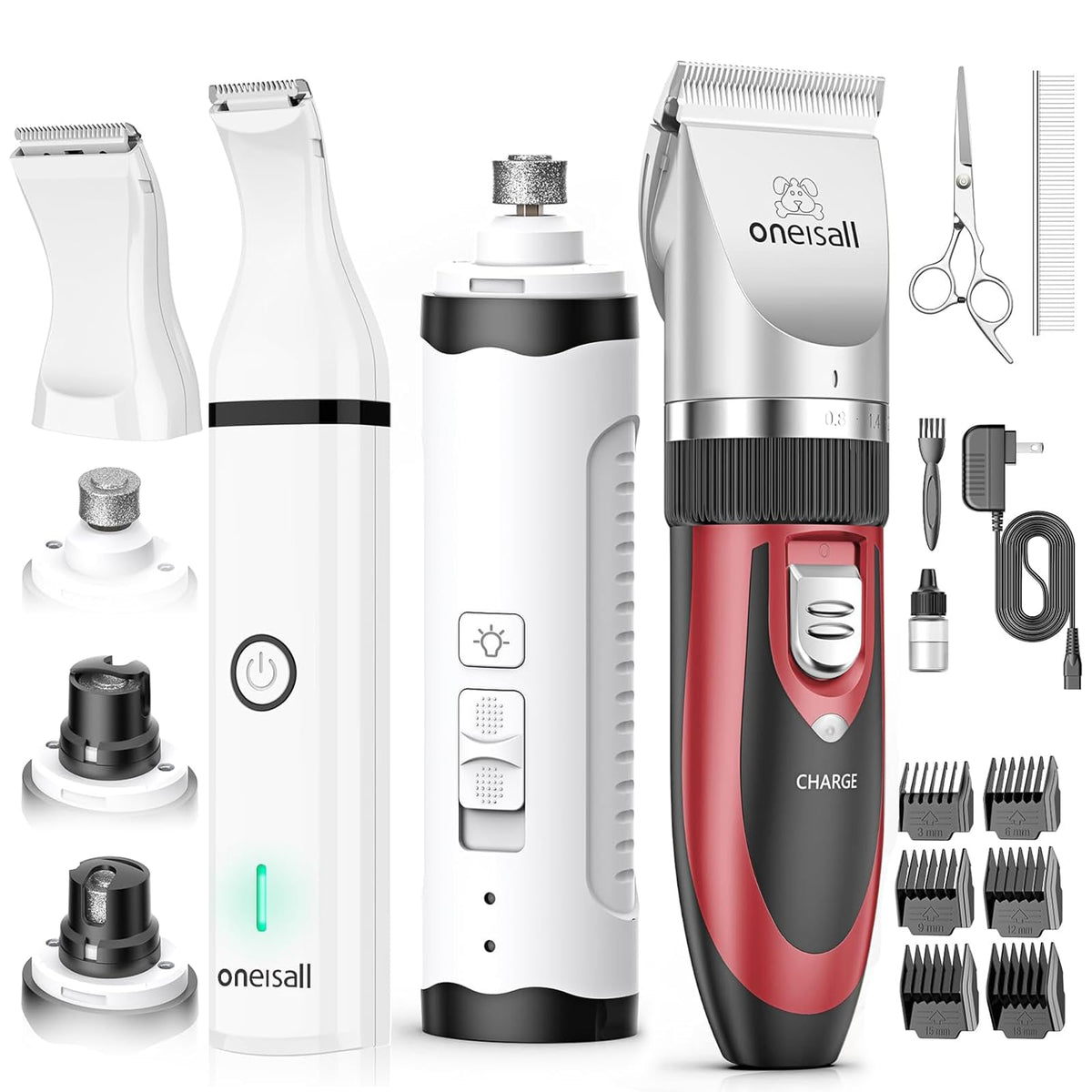 Dog Shaver Clippers and Nail Grinder Paw Trimmer Kit S95894