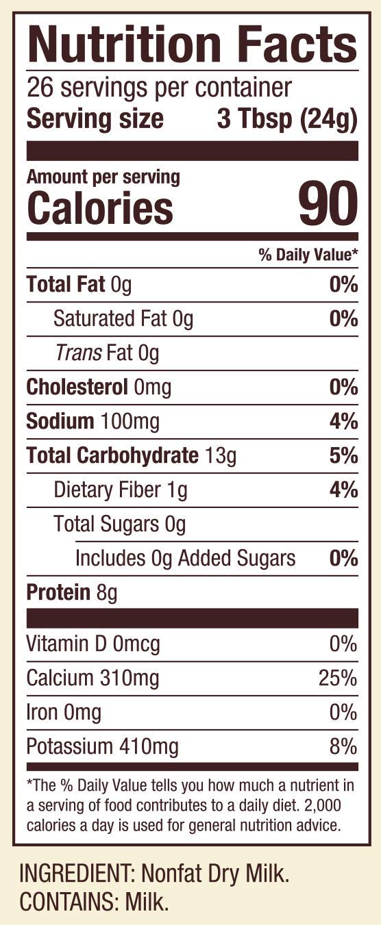 Nonfat Dry Milk Powder, 22oz A52284