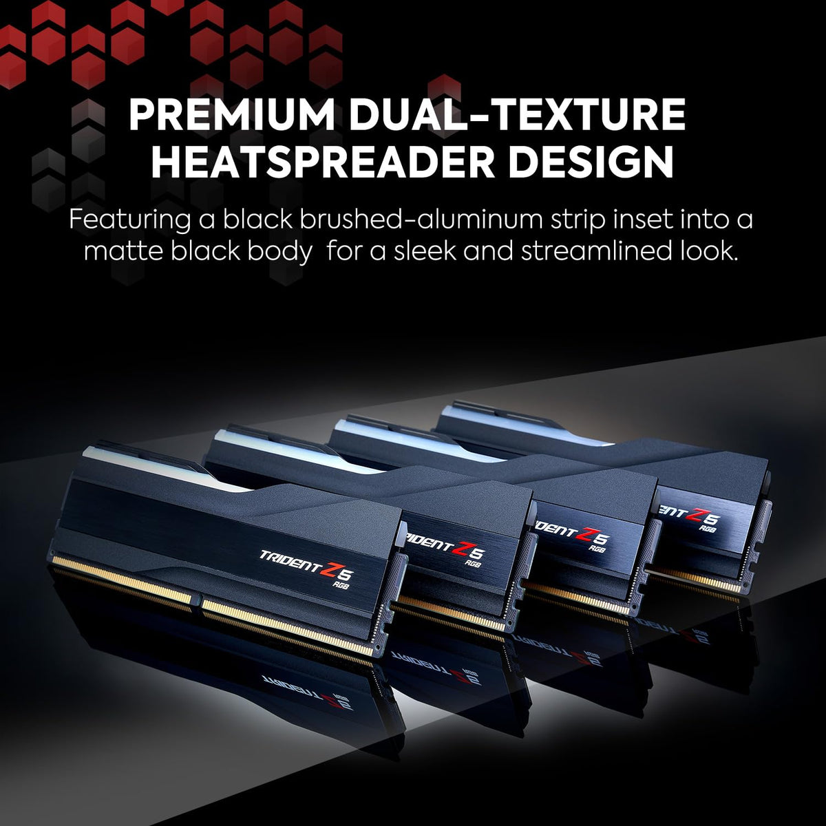 DDR5 RAM 32GB 2x16GB Desktop Computer Memory Matte Black Z528439