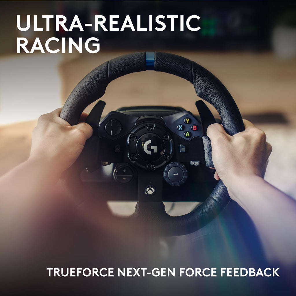 Racing Wheel and Pedals with Force Feedback and Leather Wheel Cover N544