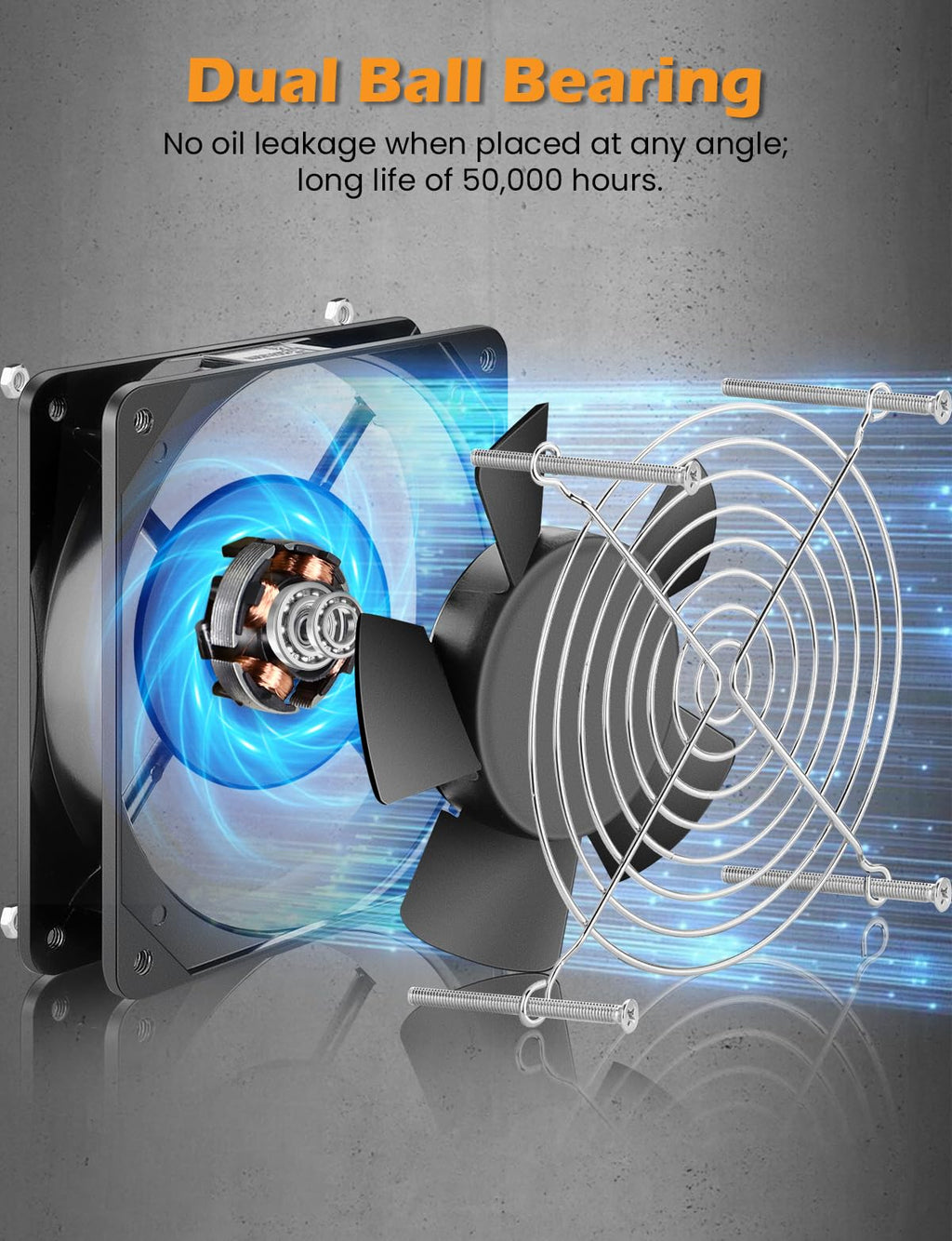 120mm x 25mm AC Ball Bearing Computer Fan Y7988