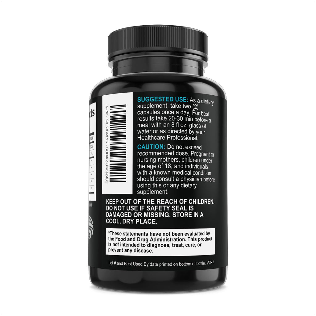 240 Capsules Nitric Oxide Booster H558