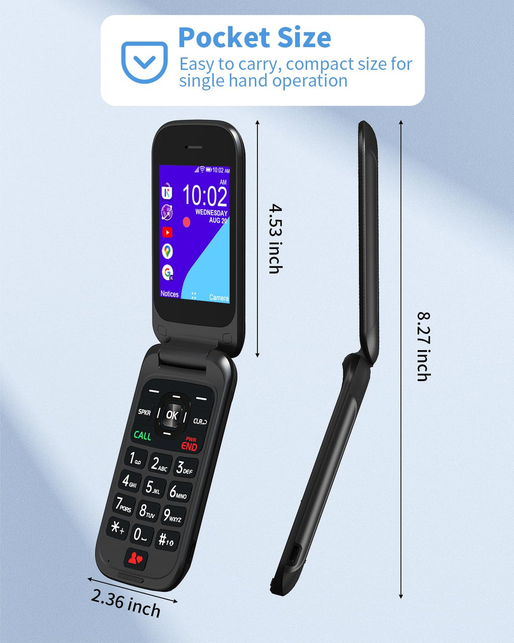 2.8" Dual Screen 4G LTE Flip Phone F234