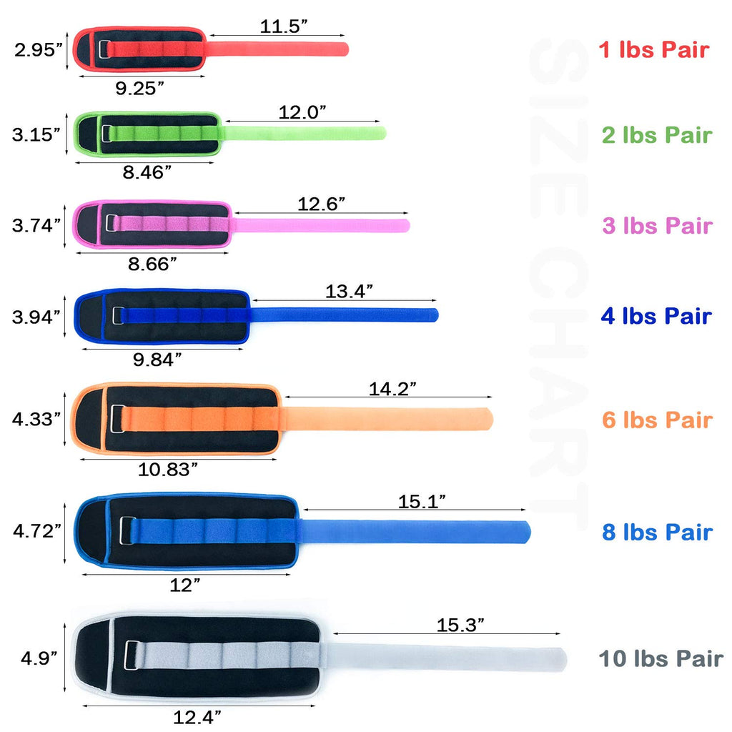 Ankle Wrist Weights Set with Adjustable Strap U4782