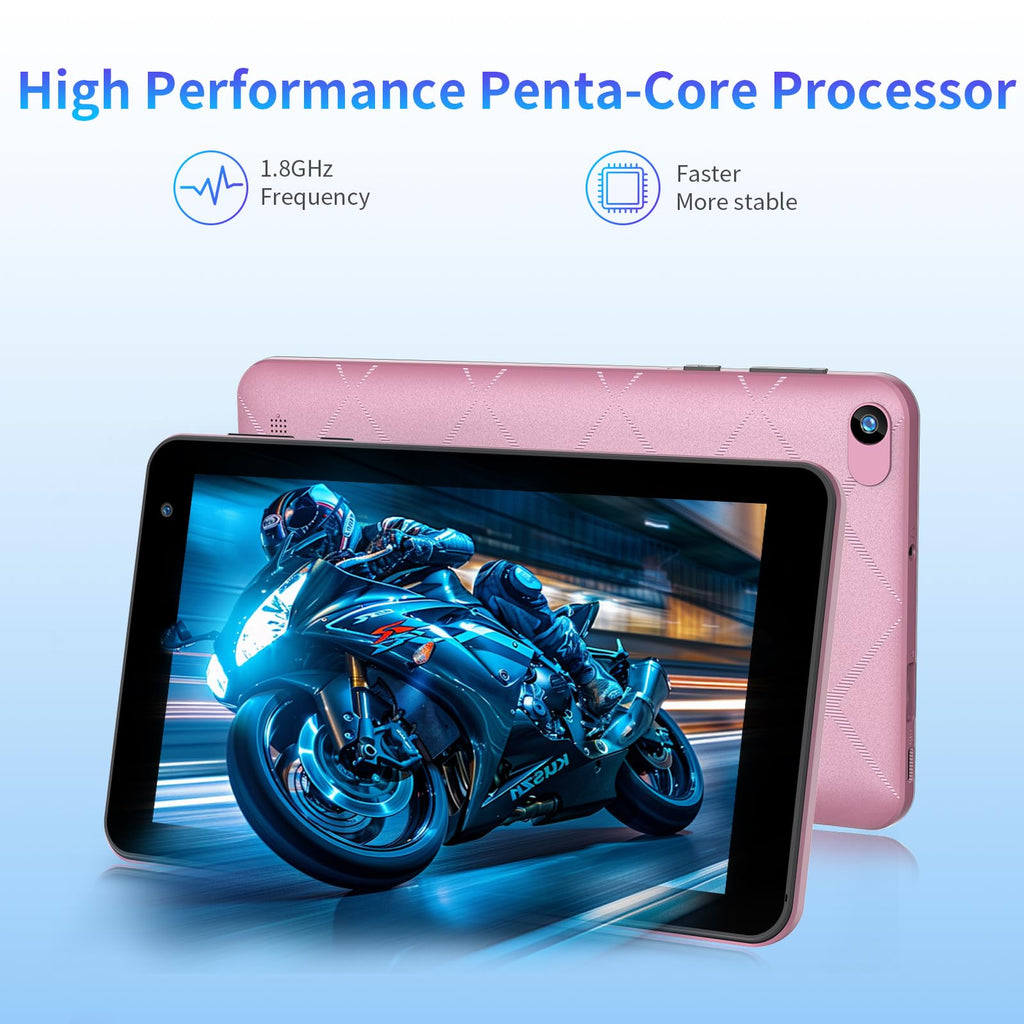 7 inch Android Tablet 8GB RAM 32GB ROM Pink V54433