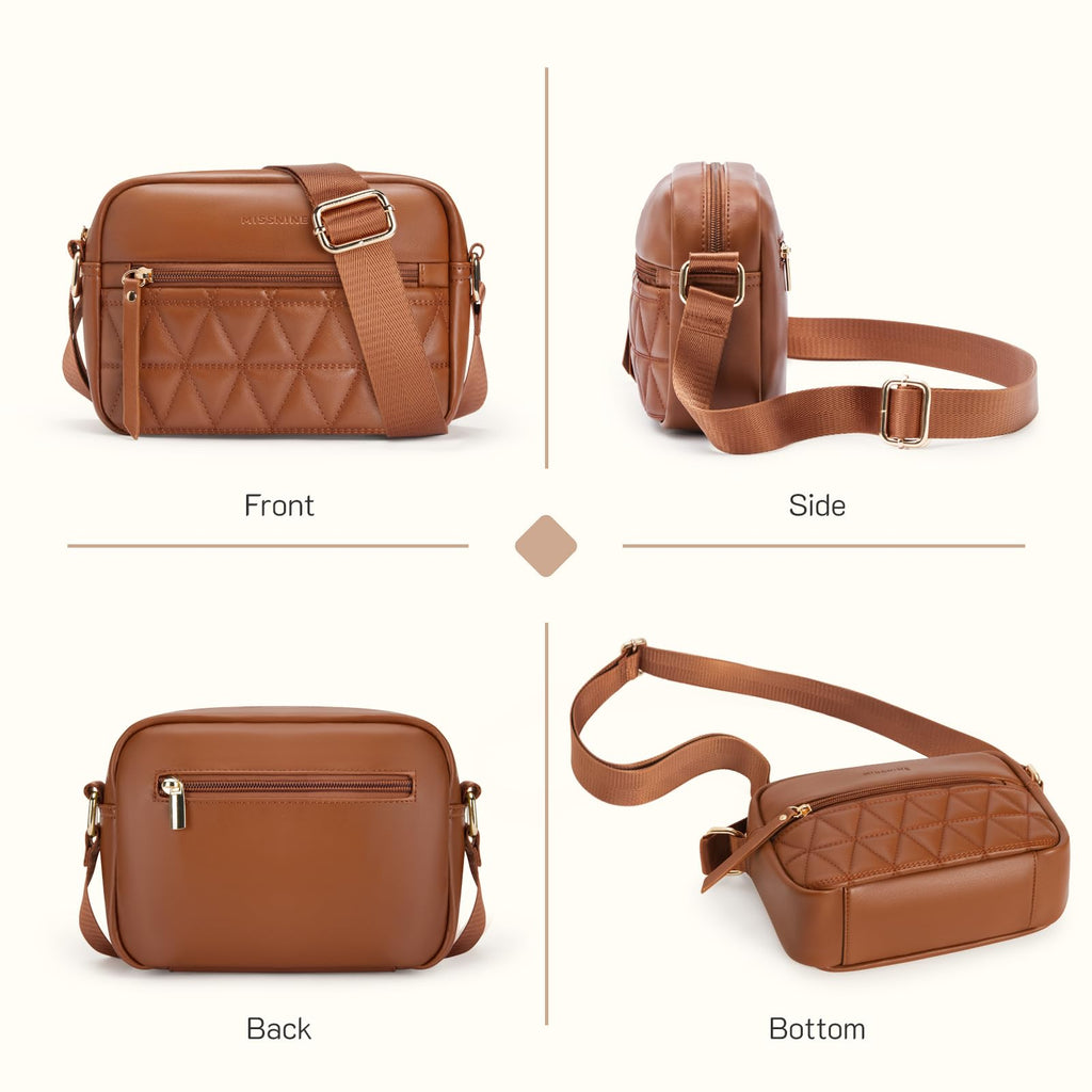 Quilted Crossbody Purse with Adjustable Strap R45298