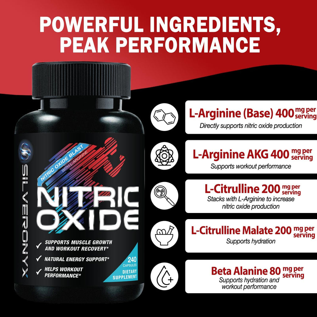 240 Capsules Nitric Oxide Booster H558