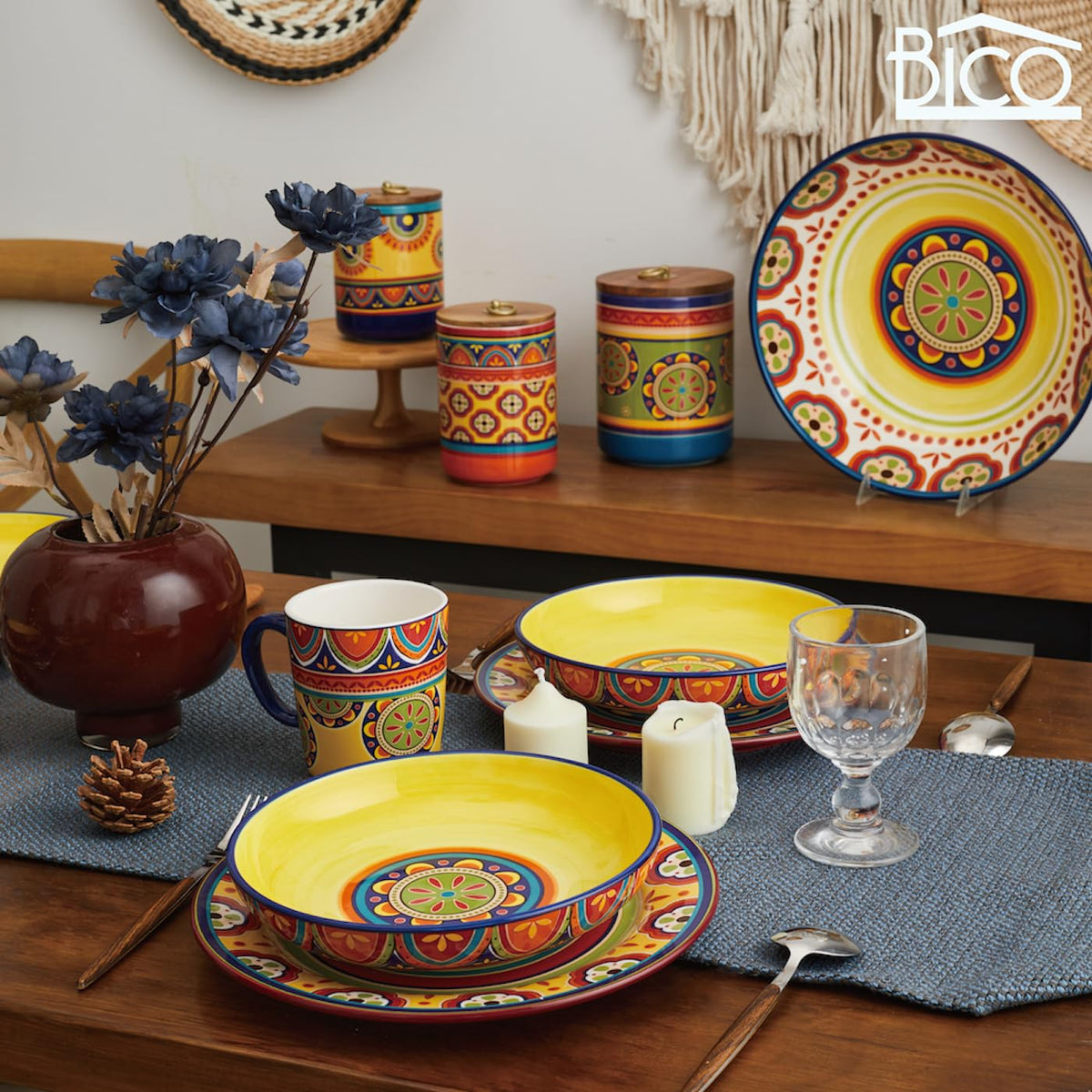 Ceramic Pasta Bowl Set of 5, Microwave & Dishwasher Safe B808