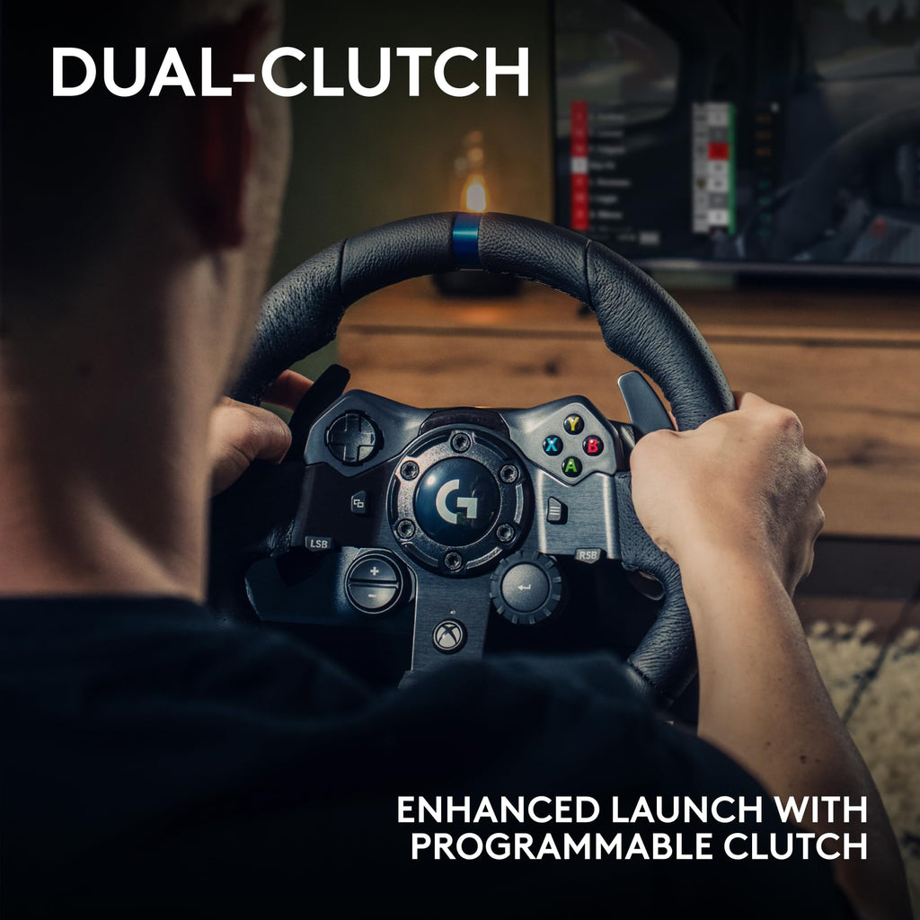 Racing Wheel and Pedals with Force Feedback and Leather Wheel Cover N544