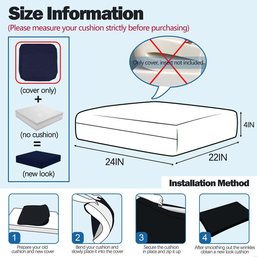 24x22 inch 4 Pack Sofa Cushion Cover Z2295