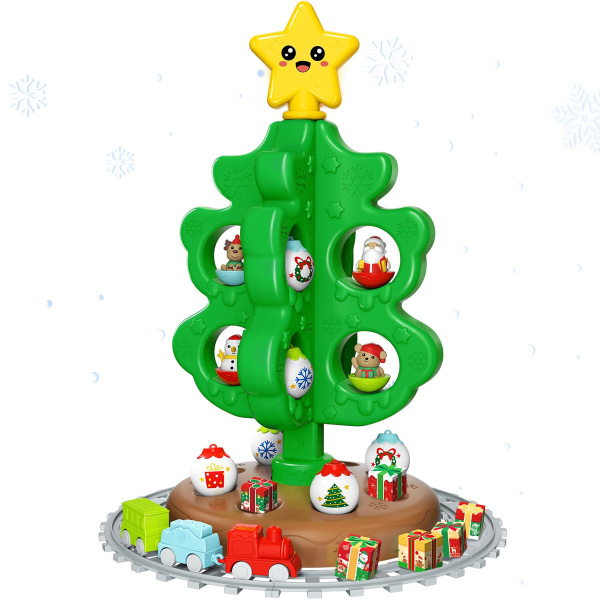 Colorful Plastic Finger Puppets Christmas Tree K977797