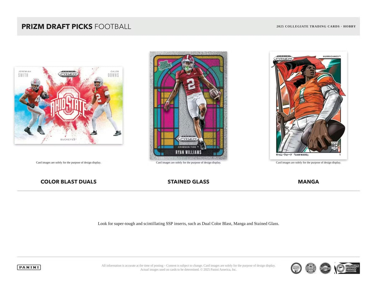 2025 Panini Prizm Draft Picks Football Trading Card Box E6617