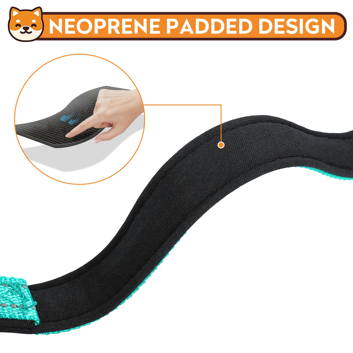 Reflective Adjustable Soft Neoprene Padded Dog Collar C29937