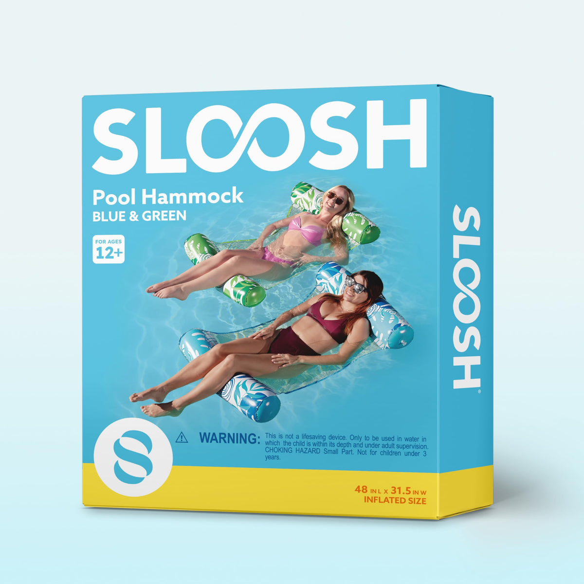 2 Packs Inflatable Pool Floats PVC Water Hammock Lounge S803