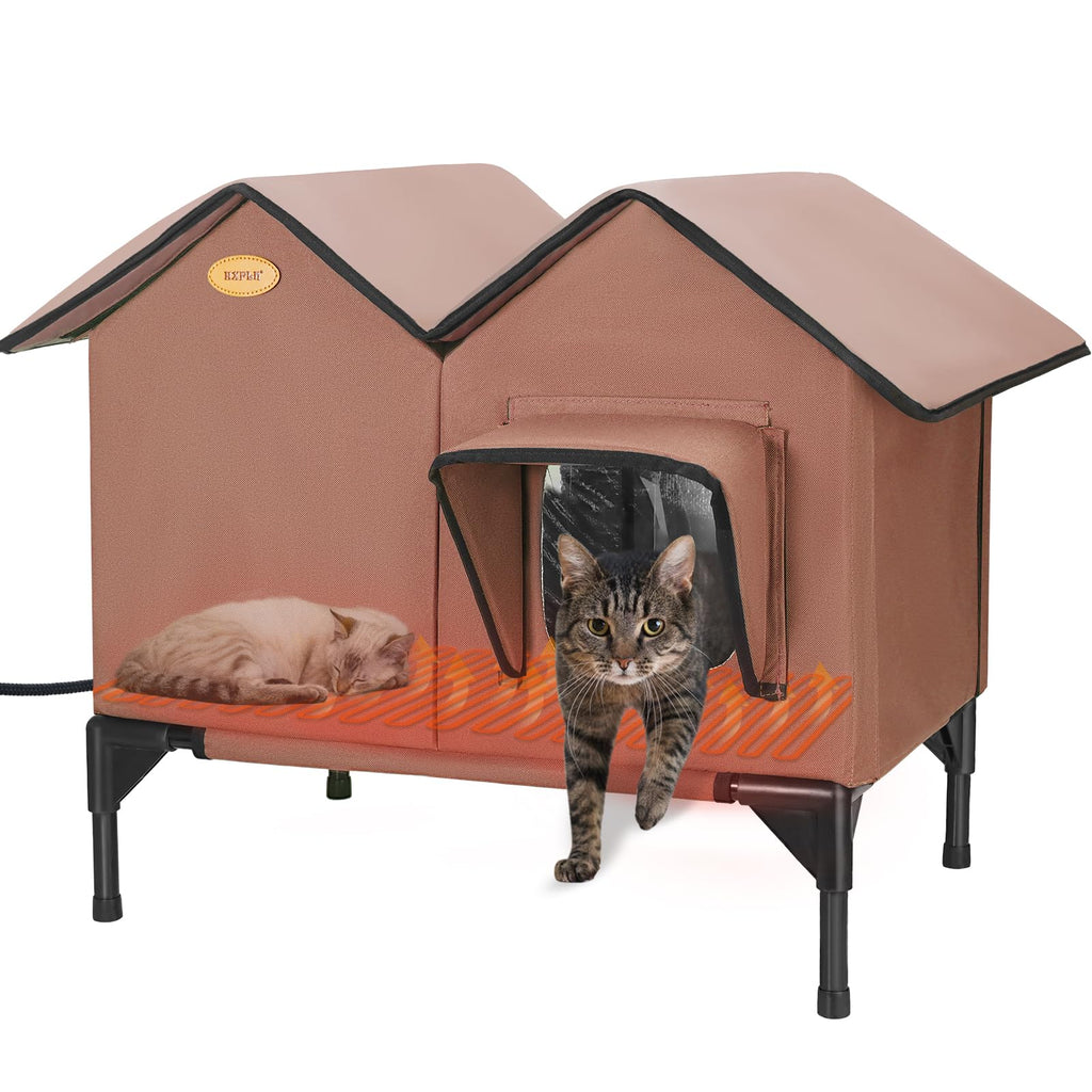 Large Insulated Heated Outdoor Cat House C402