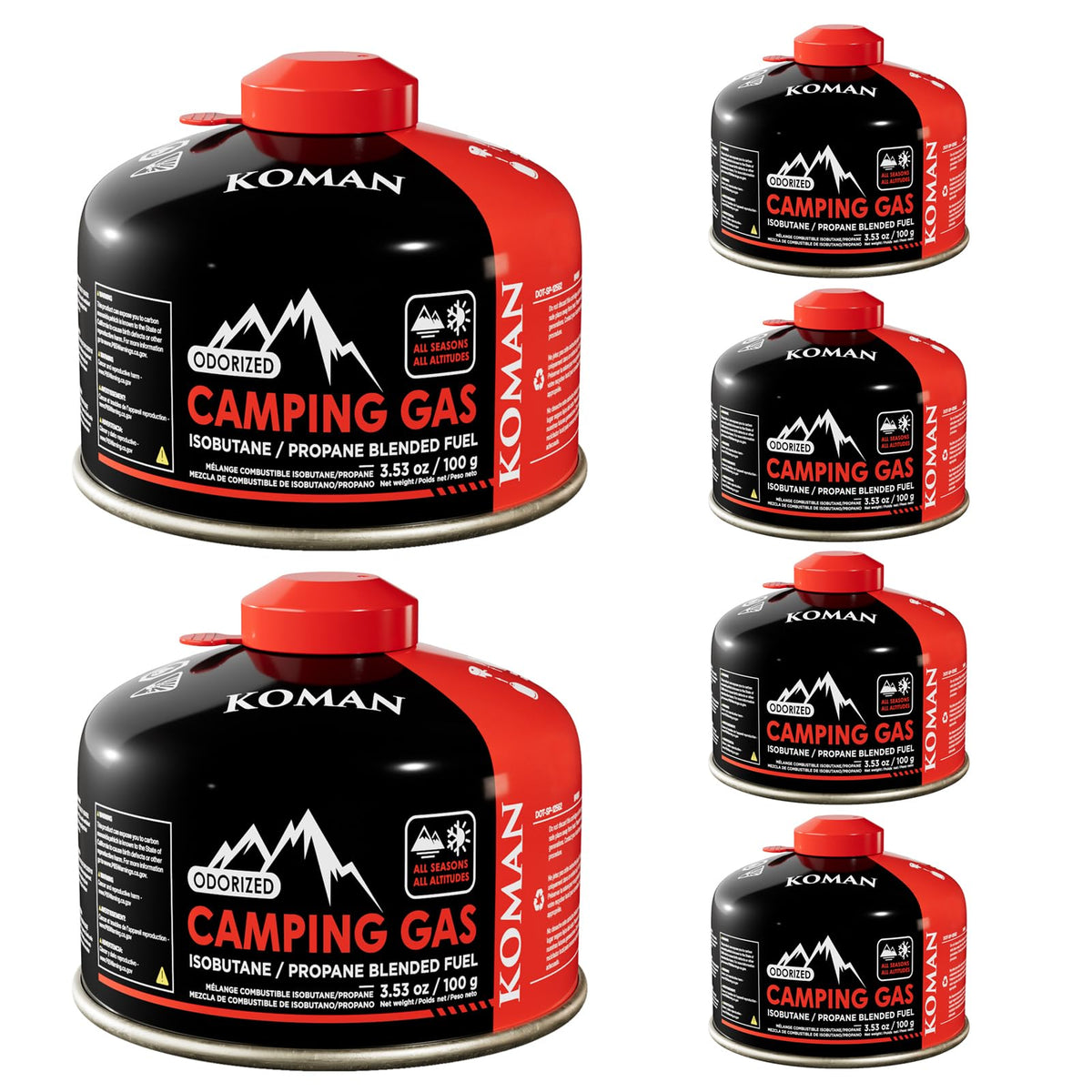 Isobutane Propane Fuel Canister 4 oz 6 Pack P820