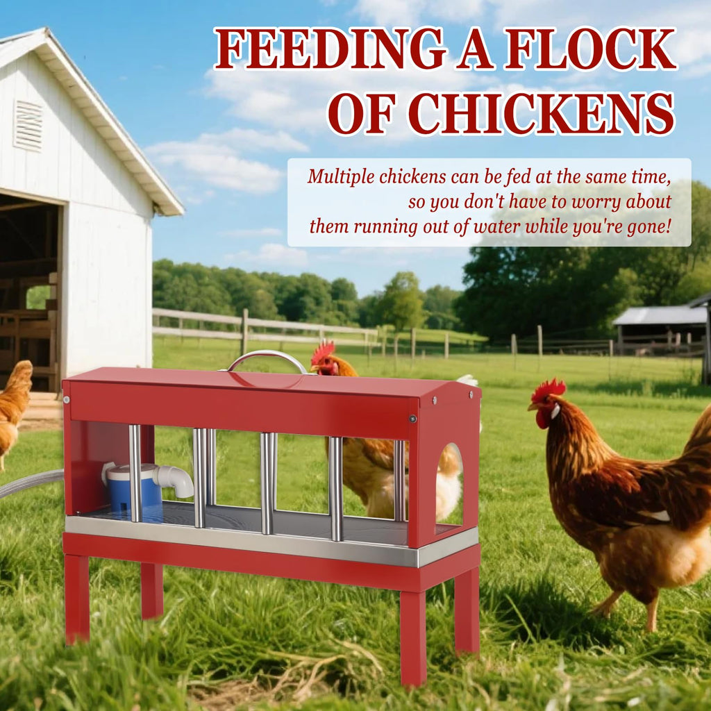 Automatic Stainless Steel Poultry Waterer Dispenser A67301