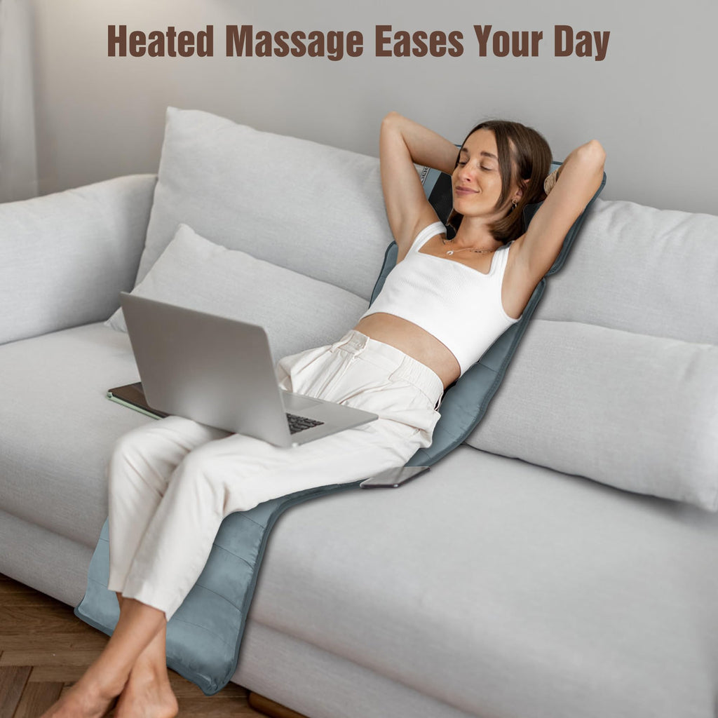 Full Body Massage Mat with Heat, 10 Motors, 9 Modes V32208