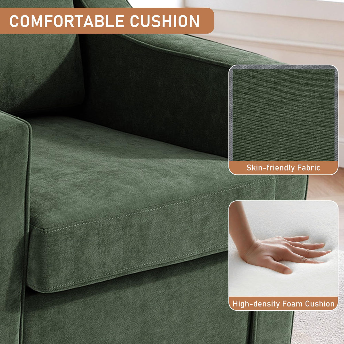 Green Swivel Accent Chairs Set of 2 F2328