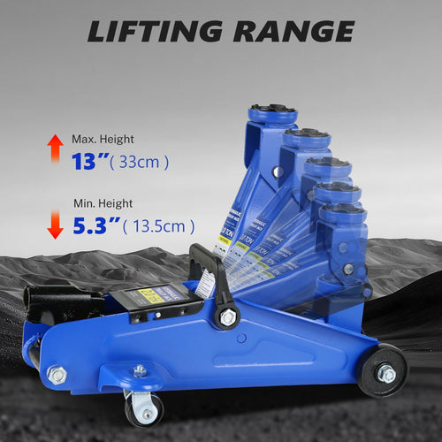 2 Ton Low Profile Floor Jack, 4000 lbs, Blue A1664